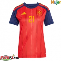 Camiseta España Mikel Oyarzabal #21 Primera Equipación para mujer Mundial 2026 manga corta
